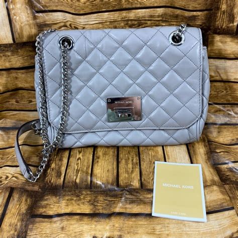 michael kors bags vivianne pearl gray|Michael Kors vivianne sloan pearl grey shoulder bag .